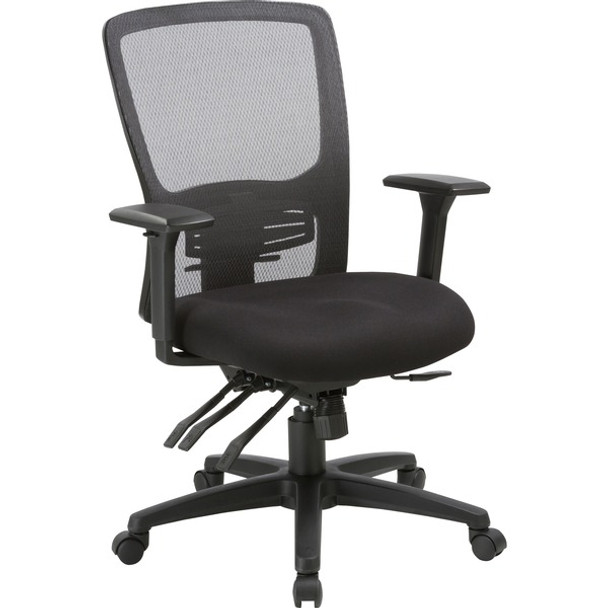Lorell High-back Mesh Chair - Black Seat - Black Mesh Back - High Back - 5-star Base - 1 Each