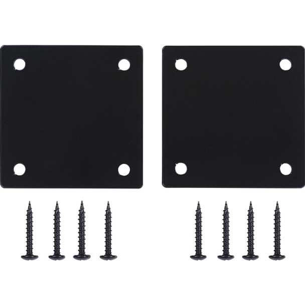 Lorell Mounting Plate for Modular Device - Black - 2 Pack