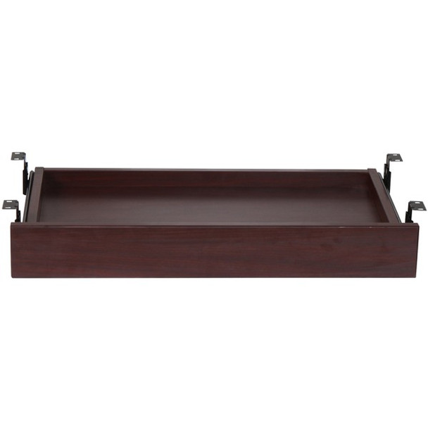 Lorell Mahogany Laminate Universal Center Drawer - 28.4" Length x 16.7" Width x 5.1" Height - Mahogany, Laminate