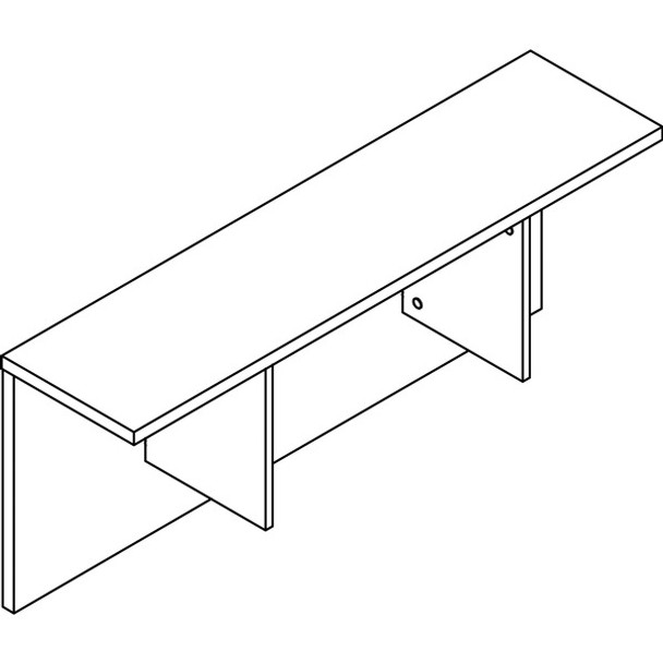 Lorell Prominence 2.0 Gray Elm Laminate Desk Unit - 47.3" x 11.9"12" , 1" Table Top, 0.1" Edge - Band Edge - Material: Particleboard, Thermofused Laminate (TFL) - Finish: Gray Elm, Thermofused Melamine (TFM), Thermofused Laminate (TFL)