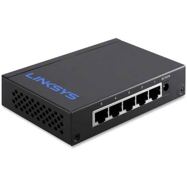 Linksys LGS105 5-Port Business Desktop Gigabit Switch - 5 Ports - 10/100/1000Base-T - 2 Layer Supported - Twisted Pair - Desktop, Wall Mountable - Lifetime Limited Warranty