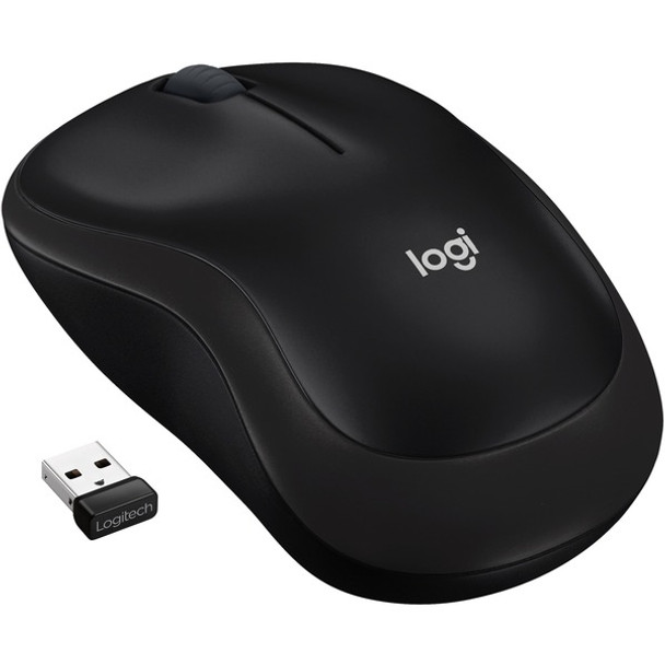 Logitech M185 Wireless Mouse - Optical - Wireless - Radio Frequency - 2.40 GHz - Gray - 1 Pack - USB - 1000 dpi - Scroll Wheel - 3 Button(s) - Symmetrical