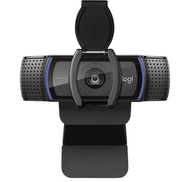 Logitech C920S Webcam - 2.1 Megapixel - 30 fps - USB 3.1 - 1 Pack(s) - 1920 x 1080 Video - Auto-focus - 78&deg; Angle - 1.2x Digital Zoom - Microphone - Notebook, Monitor
