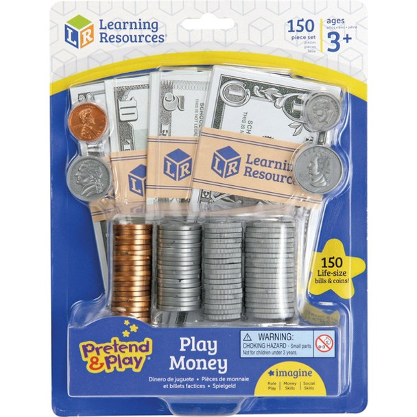Pretend & Play Play Money - 3 Year & Up Age - 150 Pieces - 1 Each - Multi