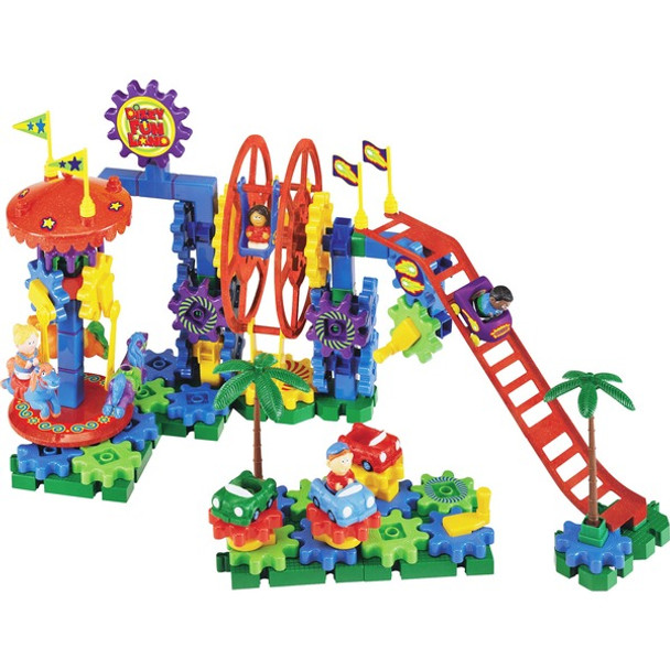Gears! Gears! Gears! Fun Land Motorized Gears Set - Theme/Subject: Fun, Learning - Skill Learning: Creativity, Problem Solving, Construction, Fine Motor, Building, Motor Skills - 3 Year & Up - 120 Pieces