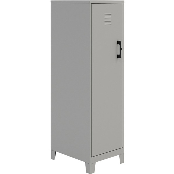LYS SOHO Locker - 4 Shelve(s) - for Office, Home, Classroom, Playroom, Basement, Garage, Cloth, Sport Equipments, Toy, Game - Overall Size 53.4" x 14.3" x 18" - Silver - Steel