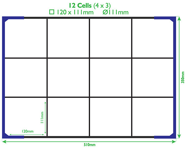 Correx Box Dividers 12 Cells | London | Liverpool | Manchester | NV Boxes
