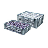 Premium Glassware Care Crates: 600x400mm with Innovative Top & Bottom Dividers for Secure Packing, Storage, and Effortless Transportation