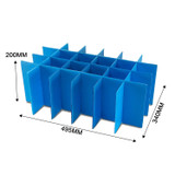 Blue Box Dividers 24 Cell Box Divider Inserts NV Boxes C220 Correx Storage Boxes