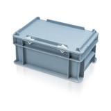 Quarter-Size-Euro-Container-with-Hinged-Lid-(300x200x190mm)