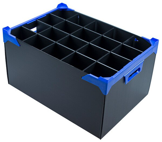 Stacking Glassware Box with 20 Compartments