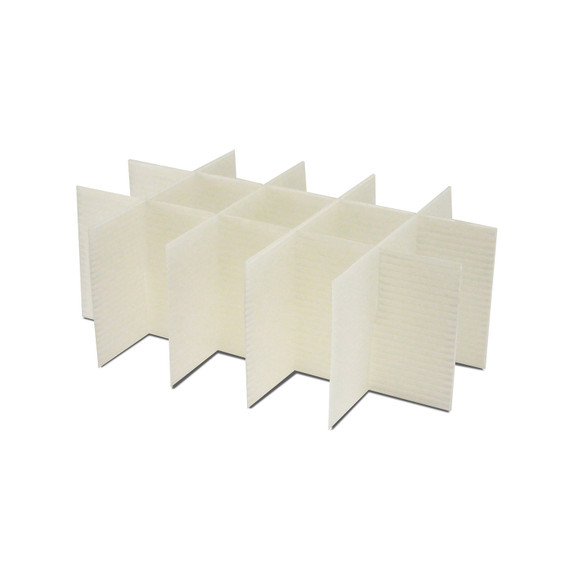 3mm Natural Correx Inserts with 15 Cells for ABC Catering and Party Equipment Hire Boxes L360 x W240mm