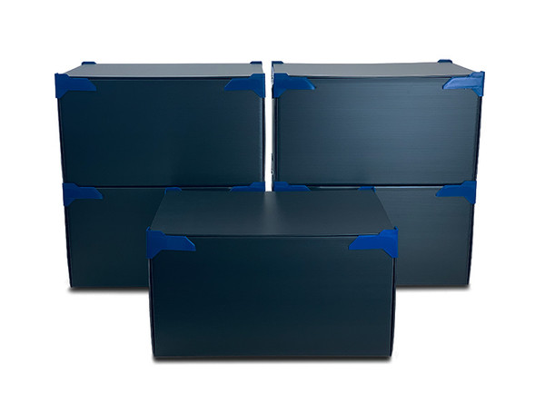 STACKING STORAGE BOXES | PACK OF 5 | LARGE | HEIGHT 260MM