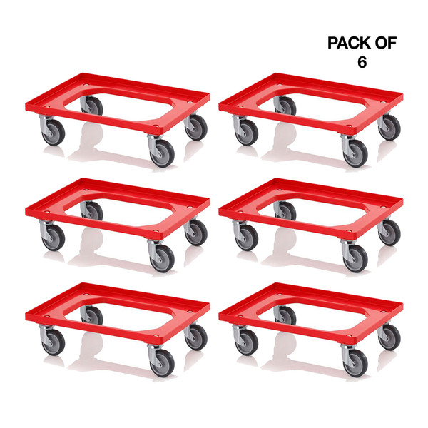 MULTIPACK | PACK OF 6 TRANSPORT DOLLIES | 600 X 400MM