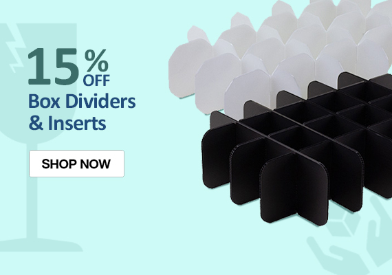 15% OFF BOX DIVIDERS AND INSERTS