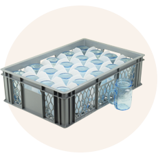 Heavy-Duty Glassware Conveyor Washing Crates