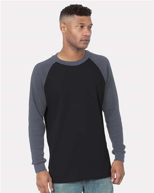 USA-Made Heavyweight Waffle Knit Thermal Raglan T-Shirt 8211