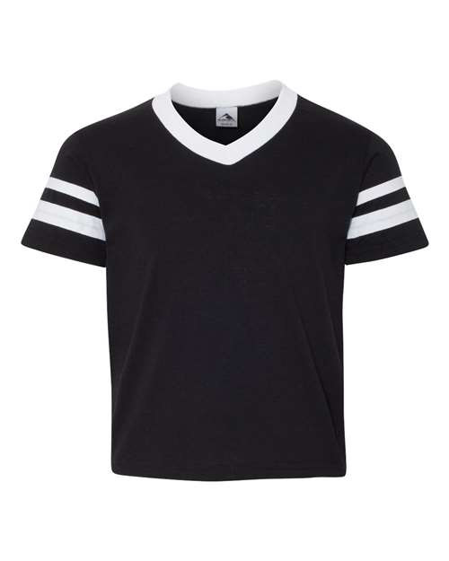 Youth V-Neck Jersey with Striped Sleeves 361
