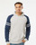 Nublend® Varsity Colorblocked Raglan Hooded Sweatshirt 97CR