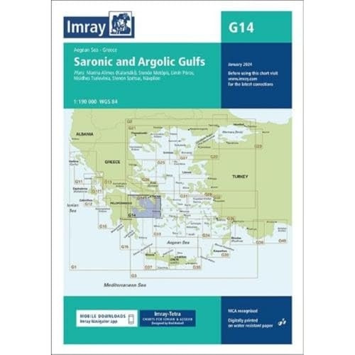 Imray Chart G14: Saronic and Argolic Gulfs (G Charts)