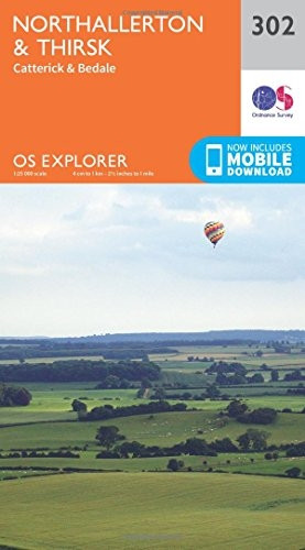 OS Explorer Map (302) Northallerton and Thirsk - Catterick and Bedale