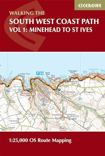 South West Coast Path Map Booklet - Vol 1: Minehead to St Ives: 1:25,000 OS Route Mapping