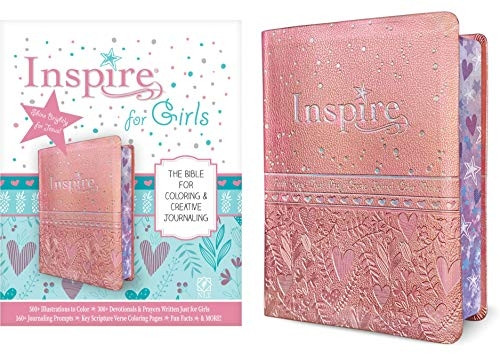 NLT Inspire Bible for Girls (LeatherLike, Pink)