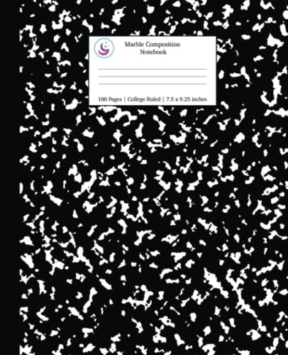 Marble Composition Notebook College Ruled: Black Marble Notebooks, School Supplies, Notebooks for School (Notebooks College Ruled)
