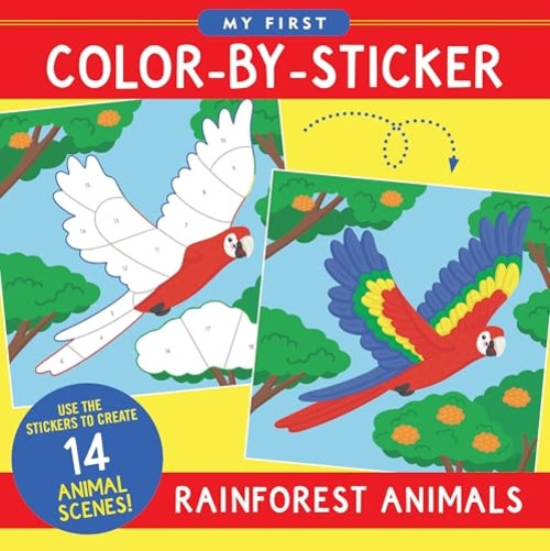 My First Color-By-Sticker Book-Rainforest Animals
