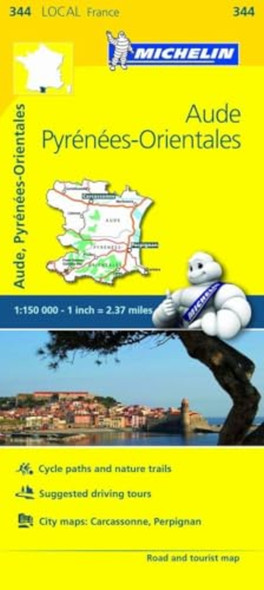 Aude, Pyrenees-Orientales Michelin Local Map 344 (Michelin Local Maps)