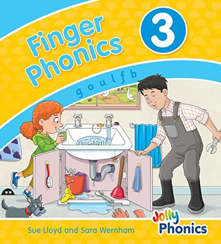 Finger Phonics Book 3: in Precursive Letters (British English edition) (Jolly Phonics: Finger Phonics) [Board book]