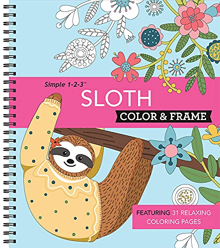 Color & Frame - Sloth (Adult Coloring Book) (Color & Frame)