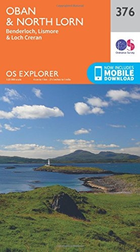 OS Explorer Map (376) Oban and North Lorn