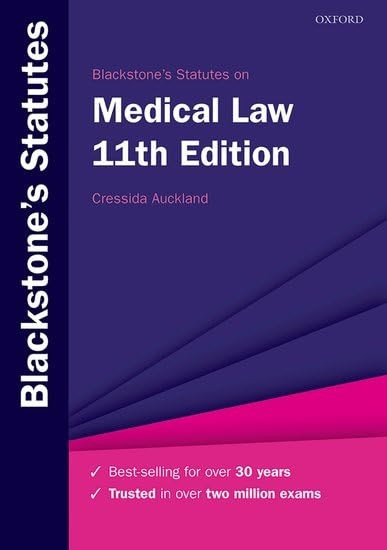 BLACKSTONES STATUTES ON MEDICAL LAW 11E