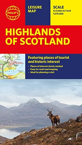 Philip's Highlands of Scotland: Leisure and Tourist Map 2020 Edition: Leisure and Tourist Map (Philip's Red Books)