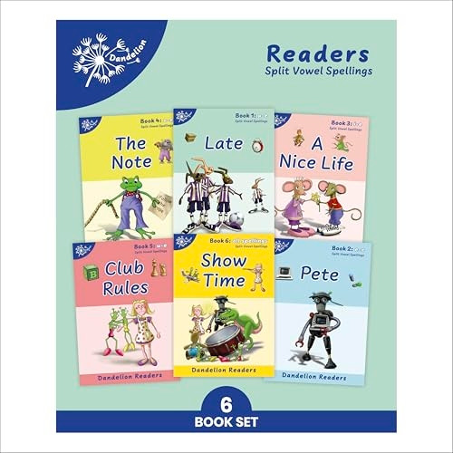 Phonic Books Dandelion Readers Split Vowel Spellings: Decodable books for beginner readers Split Vowel Spellings (a-e, e-e, i-e, o-e and u-e) (Phonic Books Beginner Decodable Readers)