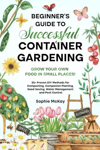 Beginner's Guide to Successful Container Gardening: Grow Your Own Food in Small Places! 25+ Proven DIY Methods for Composting, Companion Planting, Seed Saving, Water Management and Pest Control