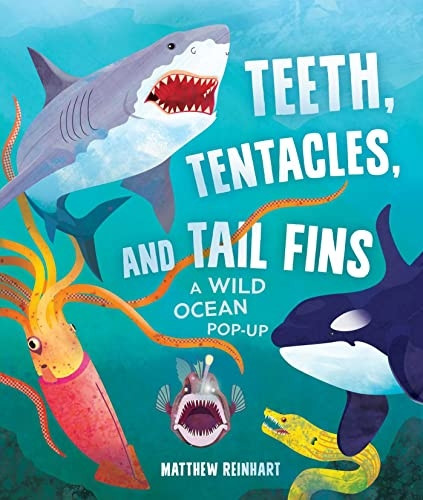 Teeth, Tentacles, and Tail Fins (Reinhart Pop-Up Studio): A Wild Ocean Pop-Up (Reinhart Studios) (Ocean Book for Kids, Shark Book for Kids, Nature Book for Kids) (Reinhart Pop-Up Studio)