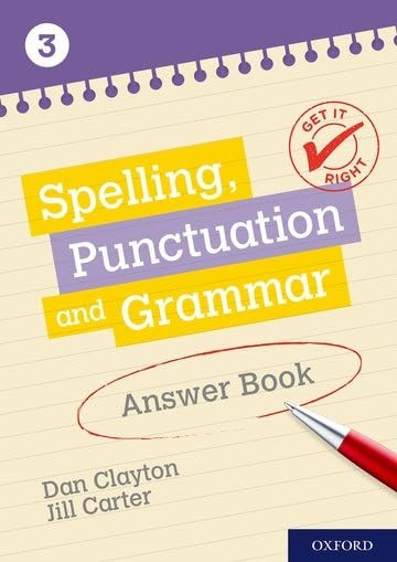 Get It Right: KS3; 11-14: Spelling, Punctuation and Grammar Answer Book 3 (Get It Right)