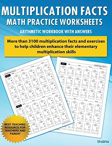 Multiplication Facts Math Worksheet Practice Arithmetic Workbook With Answers: Daily Practice guide for elementary students