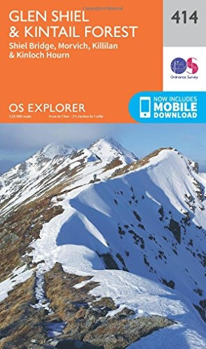 OS Explorer Map (414) Glen Shiel and Kintail Forest
