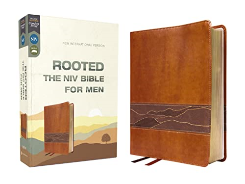 Rooted: The NIV Bible for  Men, Leathersoft, Brown,  Comfort Print