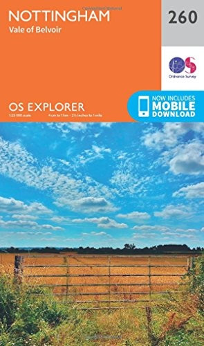 OS Explorer Map (260) Nottingham, Vale of Belvoir