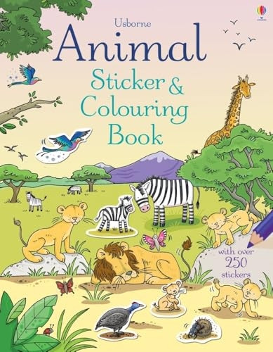 Animal Sticker and Colouring Book (Usborne Sticker and Colouring Books)