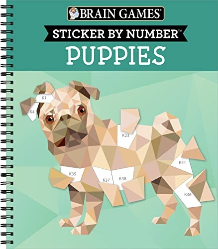 Brain Games - Sticker by Number: Puppies (Brain Games - Sticker by Number)