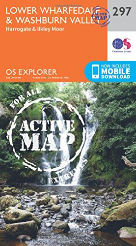 OS Explorer Map Active (297) Lower Wharfedale and Washburn Valley (OS Explorer Active Map)