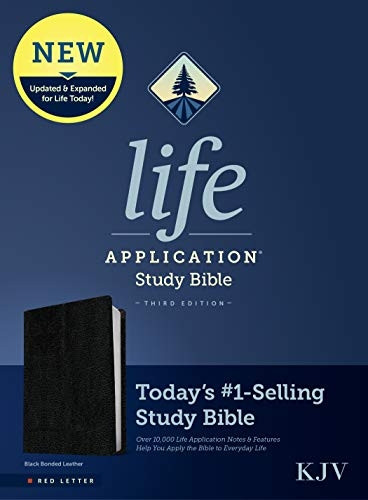 KJV Life Application Study Bible, Third Edition (Red Letter, Bonded Leather, Black)