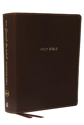 NKJV, Journal the Word Reference Bible, Leathersoft, Brown, Red Letter Edition, Comfort Print: Let Scripture Explain Scripture. Reflect on What You Learn.