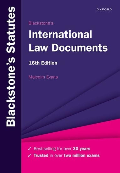 Blackstone's International Law Documents (Blackstone's Statute Series)