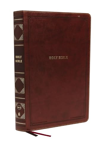NKJV, Reference Bible, Super Giant Print, Leathersoft, Brown, Red Letter, Comfort Print: Holy Bible, New King James Version